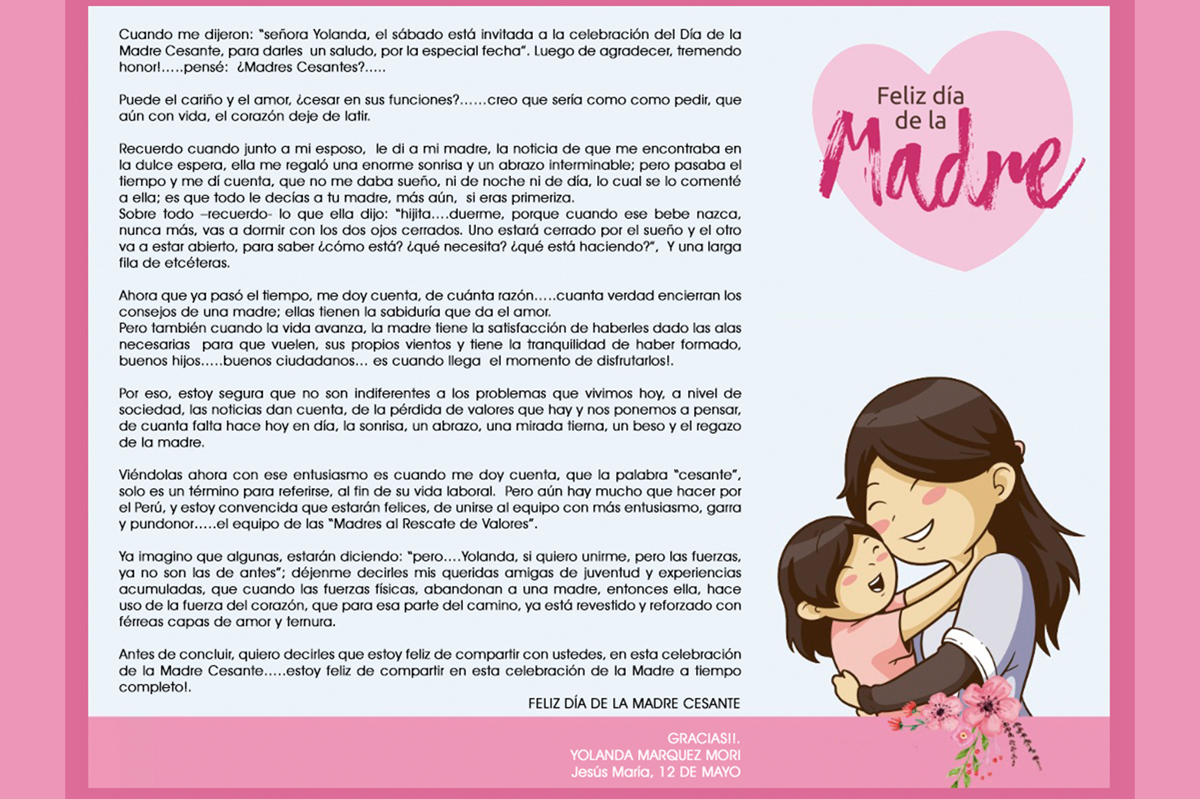 Celebración del día de la Madre 2018